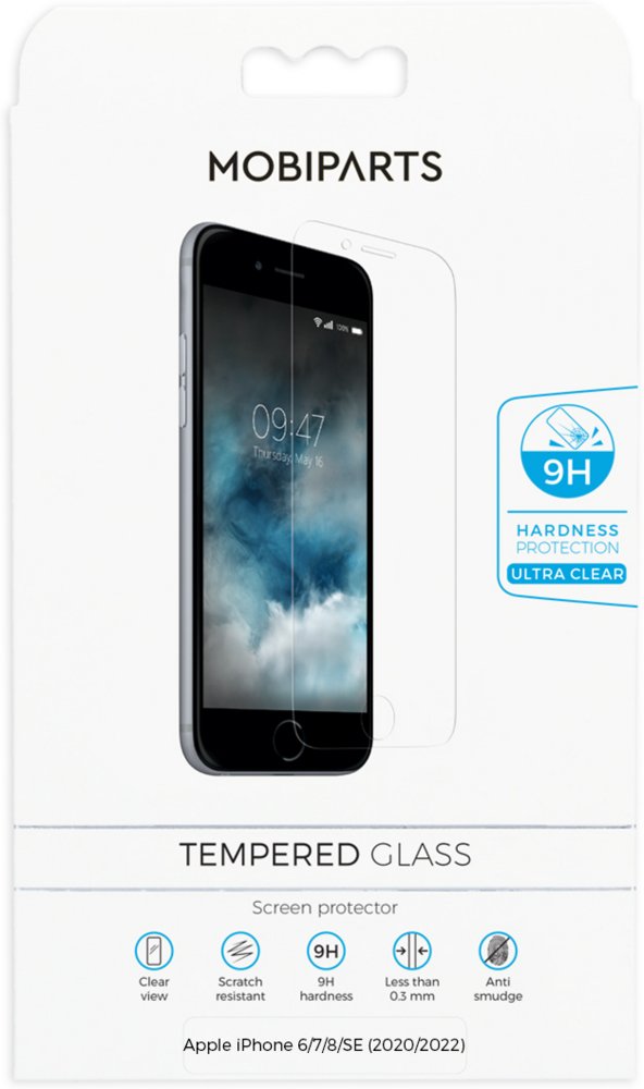 Mobiparts Regular Tempered Glass | Screenprotector voor iPhone 6/7/8/SE (2020/2022) | 9H Hardheid | 10-Pack - Afbeelding 3