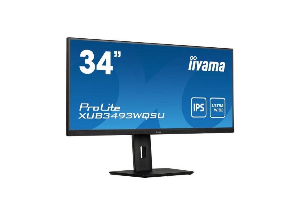 iiyama ProLite XUB3493WQSU-B5 34" | 3440x1440 UWQHD IPS | 75Hz | 4ms | 21:9 Ultrawide | USB-Hub | Monitor | RENEWED