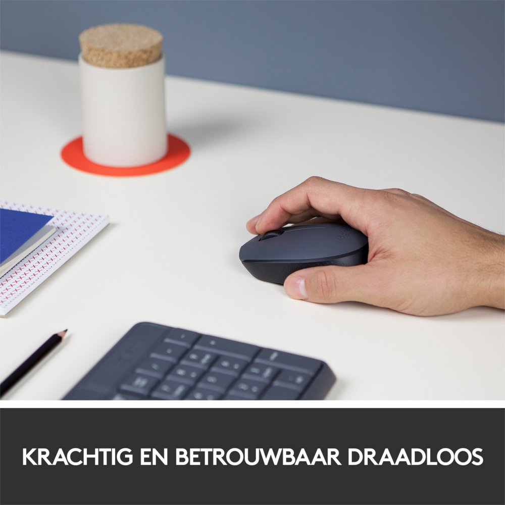 Logitech M170 | Draadloze Muis | Links- en Rechtshandig | RF | 1000 DPI | Grijs - Afbeelding 4