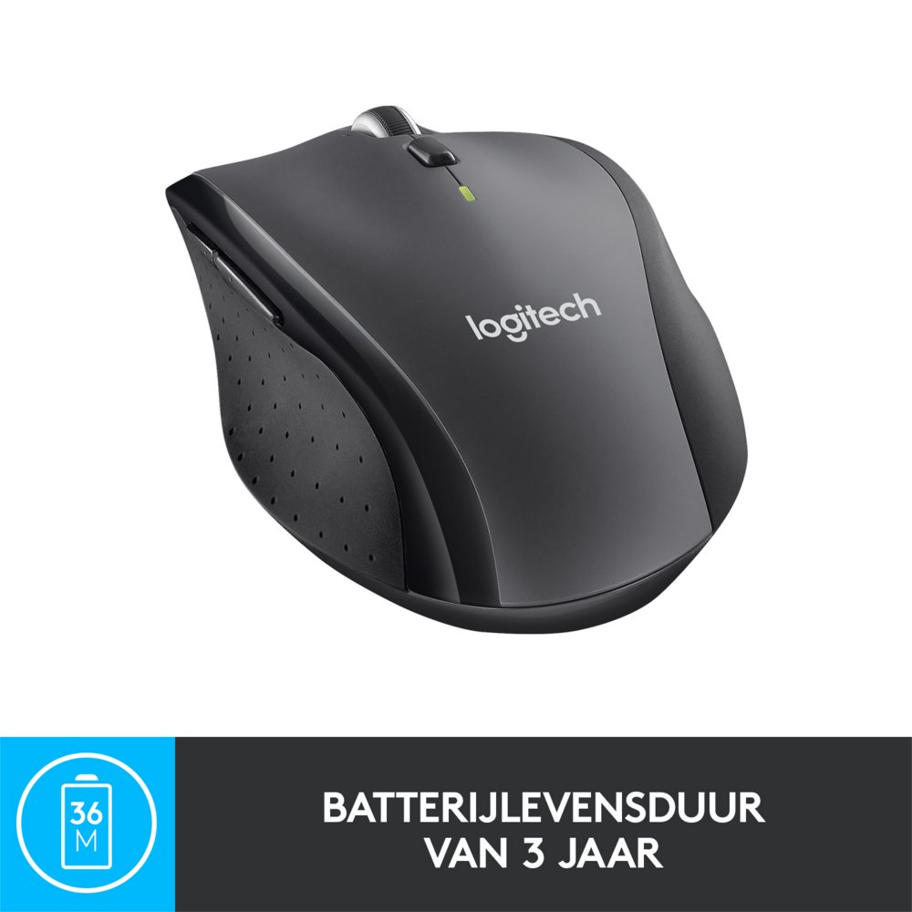 Logitech Marathon M705 | Draadloze Muis | Rechtshandig | RF | 1000 DPI | Zwart - Afbeelding 6