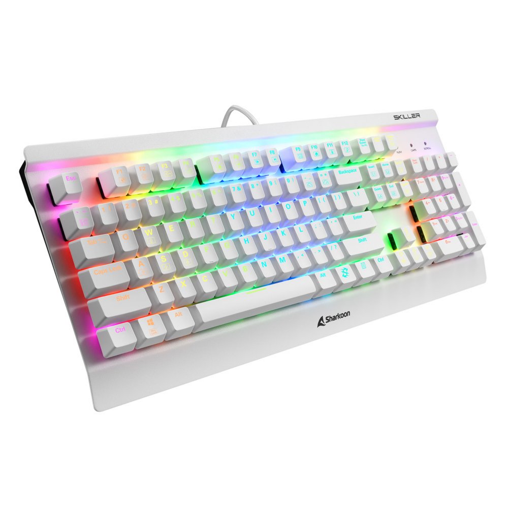 Sharkoon Skiller SGK3 RGB | Bedraad Gaming Toetsenbord | QWERTY | Wit - Afbeelding 3