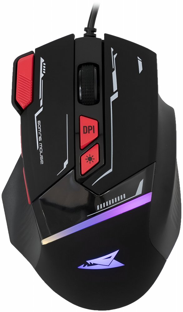 Baracuda MANTA RGB | Bekabelde Gaming Muis | Rechtshandig | USB-A | 12800 DPI | Zwart