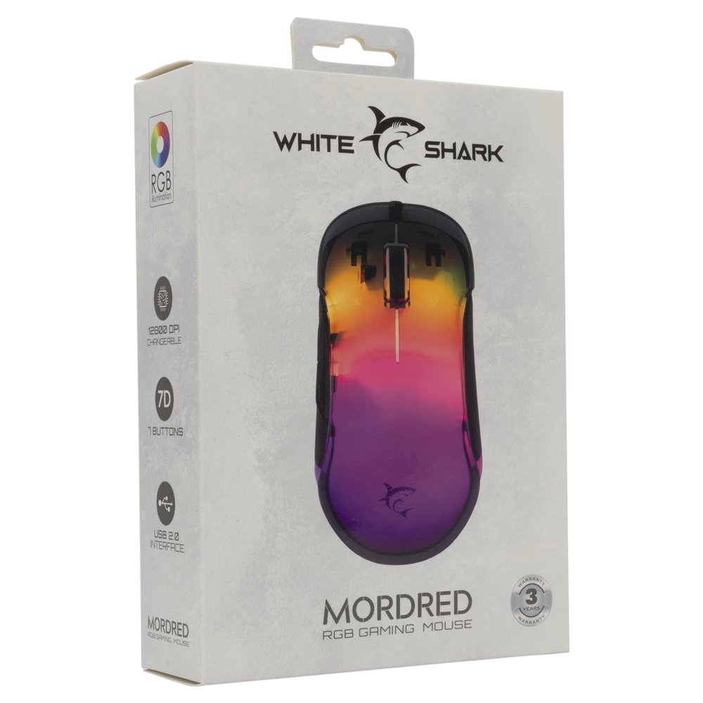 White Shark Mordred-B | Gaming Muis | 825 Chipset | RGB Verlichting | 12.800 DPI - Afbeelding 7