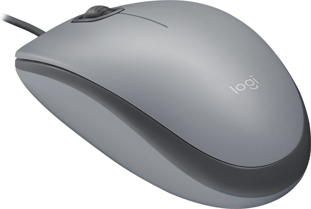 Logitech M110 Silent | Bekabelde Muis | Links- en Rechtshandig | USB-A | 1000 DPI | Grijs - Afbeelding 3