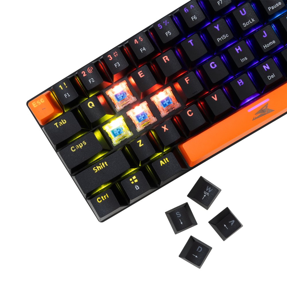 Baracuda DOLPHIN RGB 60% | Bedraad Gaming Toetsenbord | Blue Switches | Anti-Ghosting | QWERTY | Zwart - Afbeelding 5