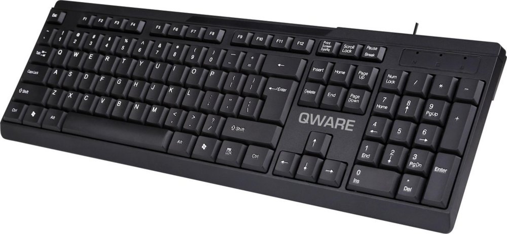 QWARE Wired Keyboard Liverpool Zwart - Afbeelding 3