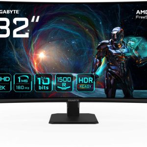 Gigabyte GS32QCA | 31,5" | Quad HD | 180 Hz | 1 ms | 2x HDMI | DisplayPort | Gaming Monitor
