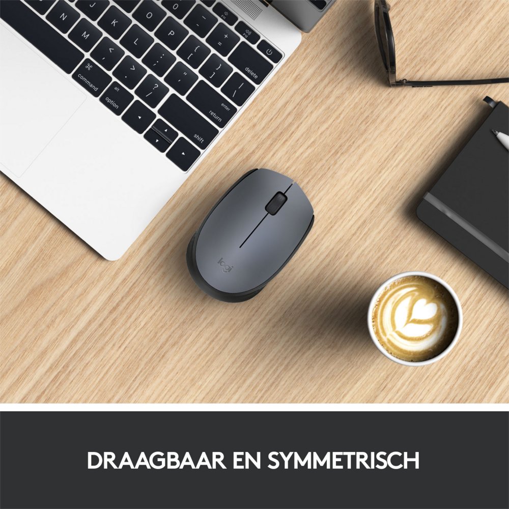Logitech M170 | Draadloze Muis | Links- en Rechtshandig | RF | 1000 DPI | Grijs - Afbeelding 5