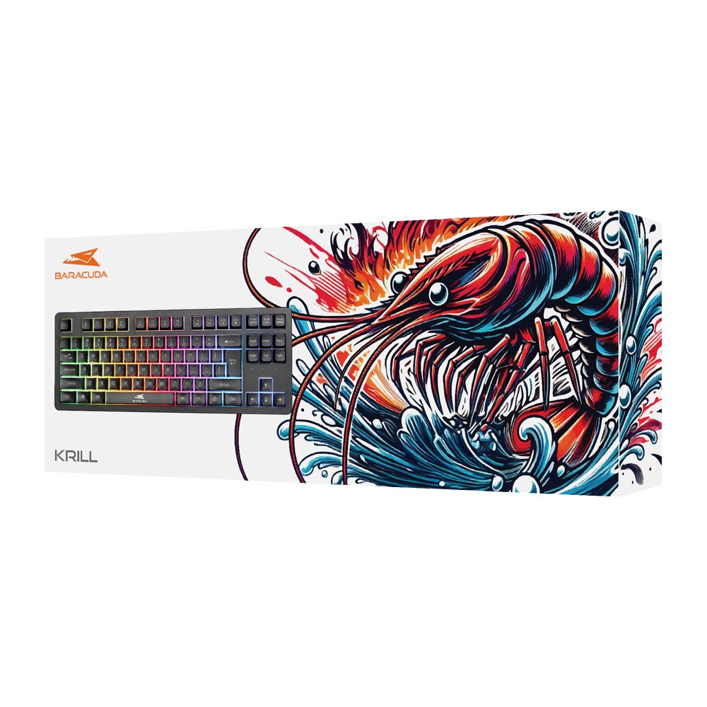 Baracuda KRILL RGB | Tenkeyless Bedraad Gaming Toetsenbord | QWERTY | Zwart - Afbeelding 6