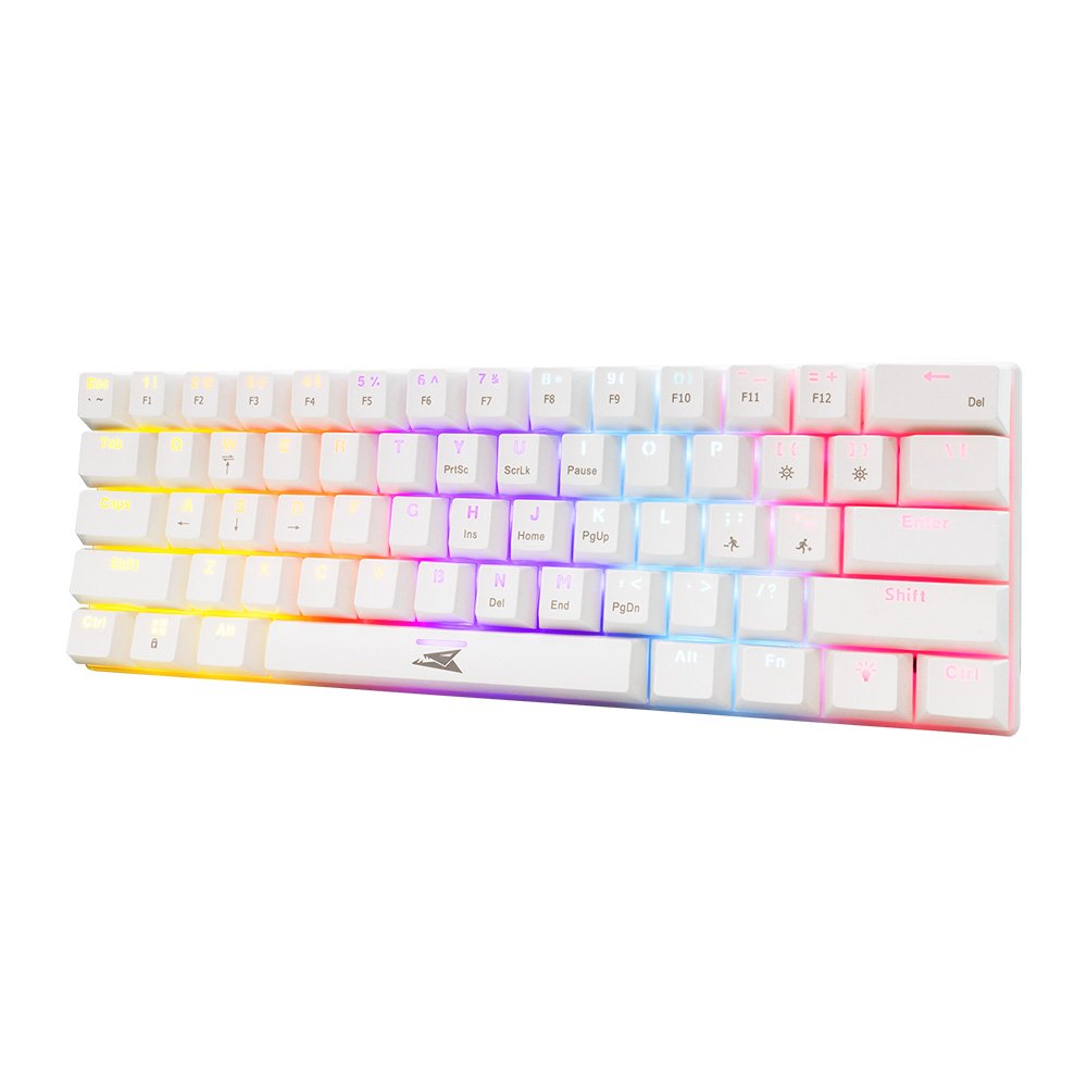 Baracuda DOLPHIN RGB 60% | Bedraad Gaming Toetsenbord | Red Switches | Anti-Ghosting | QWERTY | Wit - Afbeelding 5
