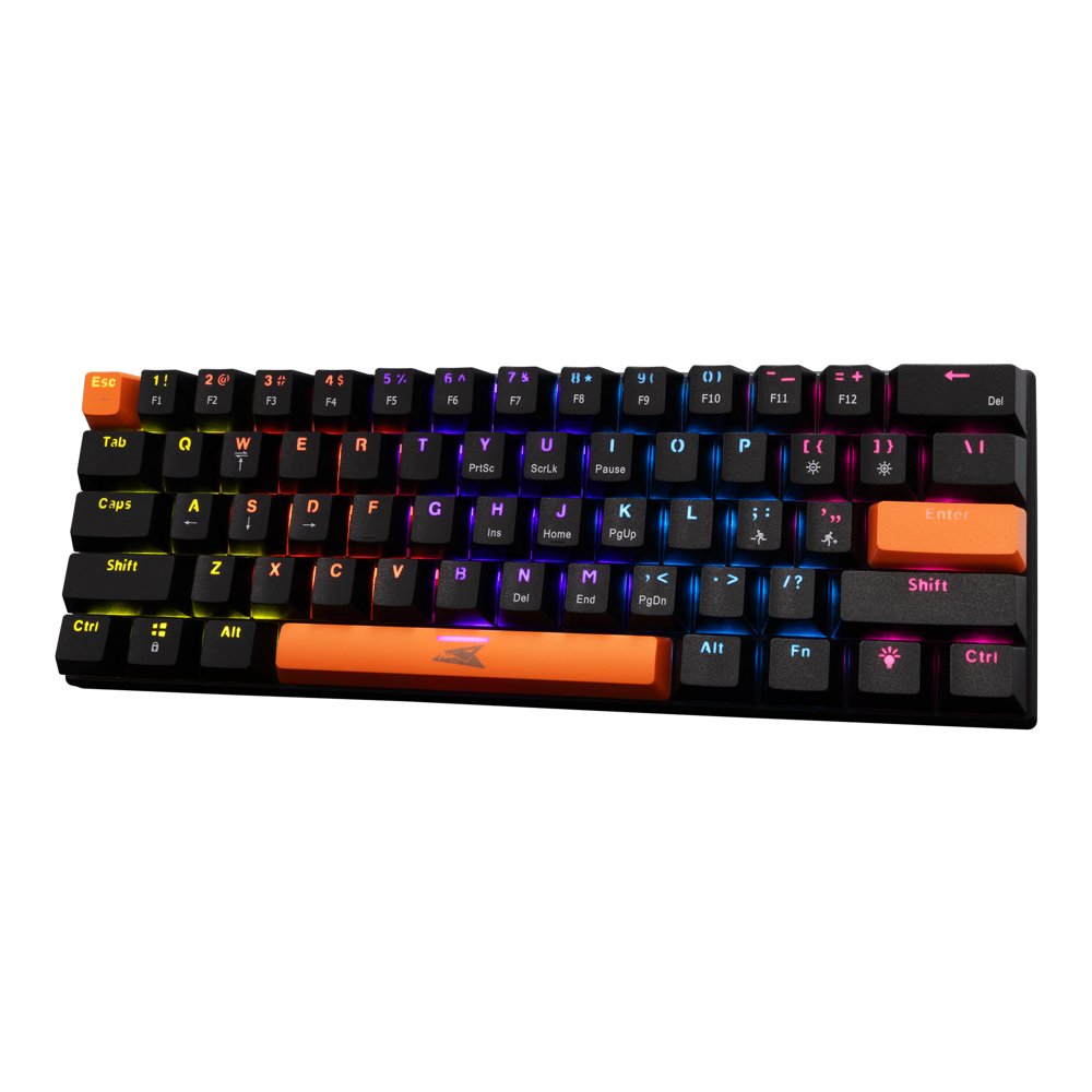 Baracuda DOLPHIN RGB 60% | Bedraad Gaming Toetsenbord | Blue Switches | Anti-Ghosting | QWERTY | Zwart - Afbeelding 3