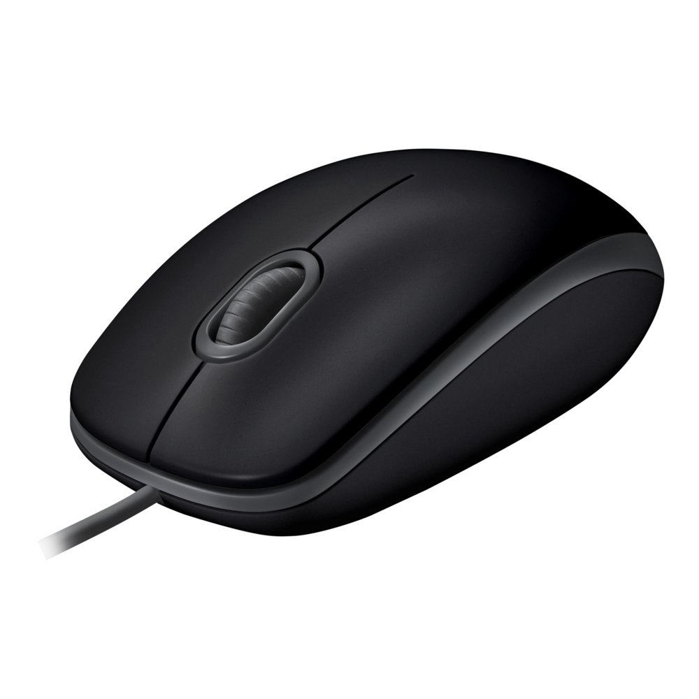 Logitech B110 Silent | Bekabelde Muis | Links- en Rechtshandig | USB-A | 1000 DPI | Zwart